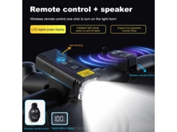 Bikight Q09l Farol Preto Controle Remoto Sem Fio Buzina Sensor Luz Inteligente Visor Digital Energia Tipo C Ip Segurança Pedal Noturno