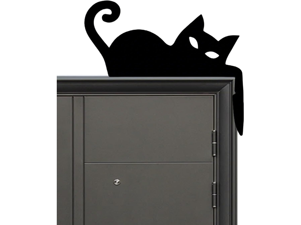 Decoração Porta Enfeite Decorativo Madeira Parede Decorativa Halloween Ideal Estar Apartamento Arte Gato Sala GOKOCO