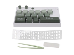 Ornamentos Luminosos Verde Teclado Mecânico Com Adesivos Numéricos