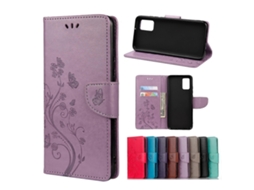 Capa De Couro Com Estampa De Borboleta E Flor, Estilo Flip Horizontal, Para Samsung Galaxy A32 5g, Com Suporte, Compartimentos Para Cartões E Carteira