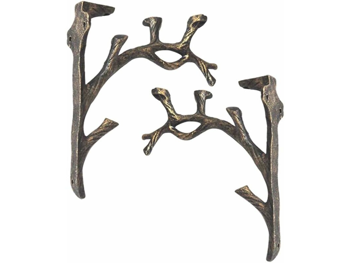 Suporte Triangular Para Prateleira, 2 Peças, Ferro Fundido, Para Parede