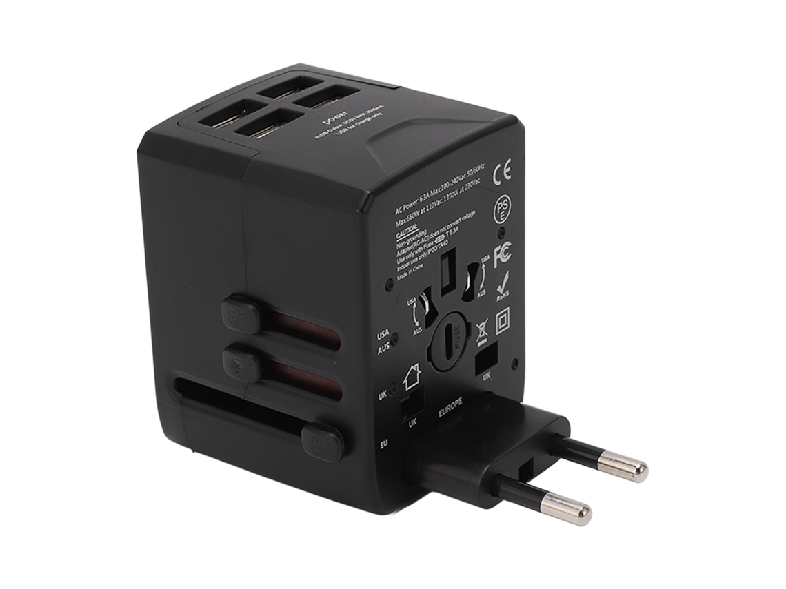 Adaptador Universal De Viagem Laxiscreed Para Carregar Dispositivos Em Todas As Fronteiras
