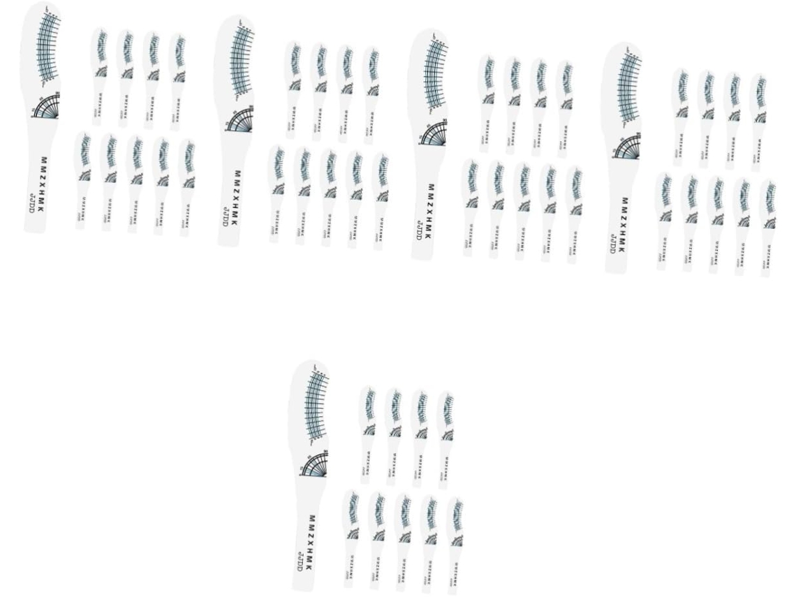 Wooneky 50 Réguas Medidoras De Cílios Clio Régua De Papel Para Cílios
