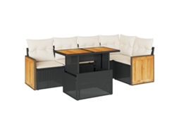 Garden Sofa Set, Garden Sofa Sets Vidaxl Preto Rattan / Vime (n/a)