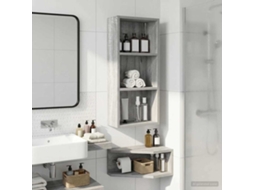Vidaxl Armário De Parede Para Banheiro Sonoma Cinza 30 X 14 X 70 Cm