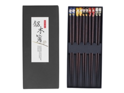 5 pares de Hashi reutilizáveis de Jacarandá natural, estilo japonês, antiderrapantes e duráveis | S/MARCA
