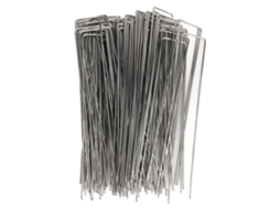 100pcs U Shaped Garden Stakes Galvanized Steel Landscape Stakes Pins Para Barreira De Ervas Daninhas Sod Tecido Decorações Rugosidade 2,5mm/0,10 Pol