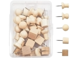 Conjunto de 30 peças criativas Alfinetes Madeira, para fotos, documentos e cartões postais, ideal para decoração de casa.