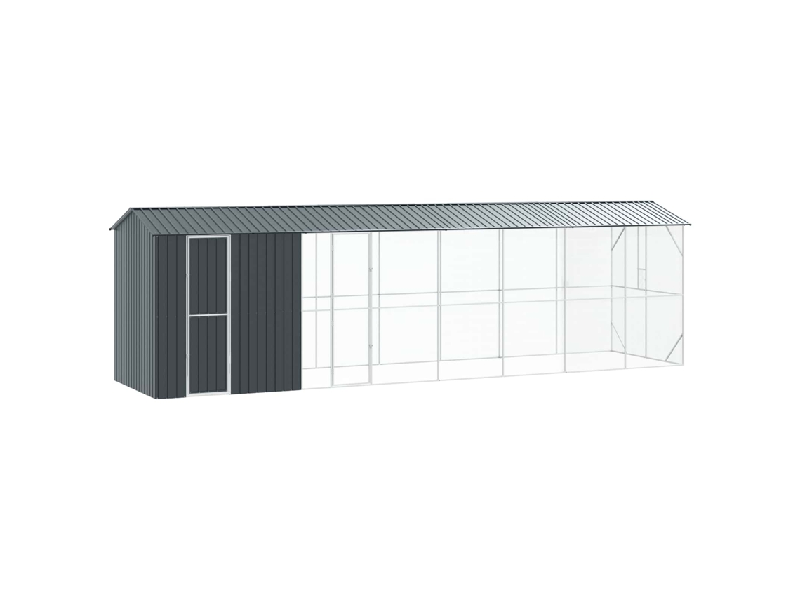 Vidaxl Gaiola Para Pássaros Antracite 860 X 208 X 247 Cm