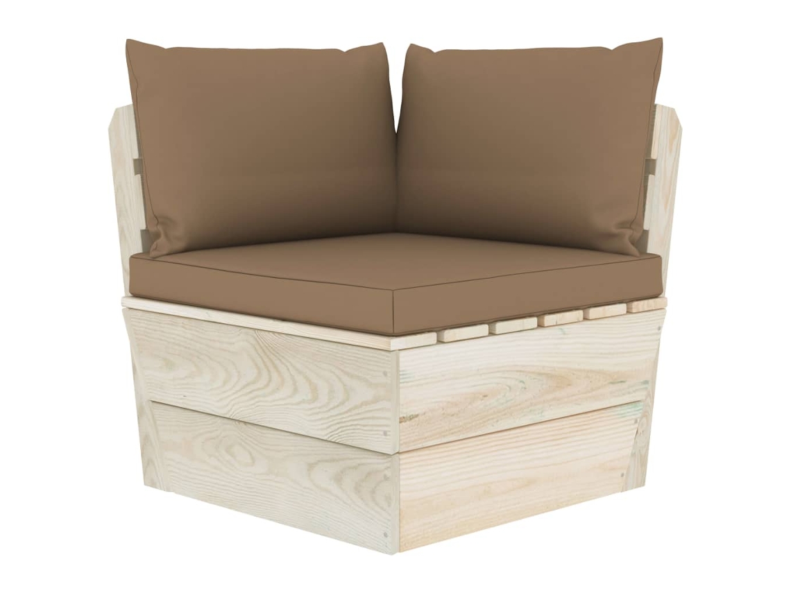 Pallet Corner Sofa, Pallet Corner Sofas Vidaxl Cinzento-acastanhado Madeira (n/a)