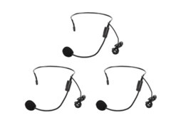 Aetheria 3pcs Microfone de Cabeça com Fio 3.5mm Plug Anti ruído Unidirecional para Guia de Compras