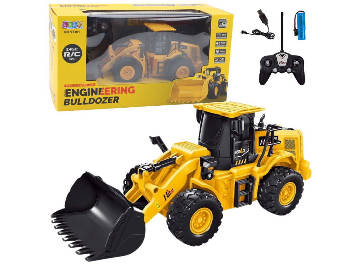 Escavadeira Bulldozer Controle Remoto Rc 2.4g 6ch Amarelo B.active