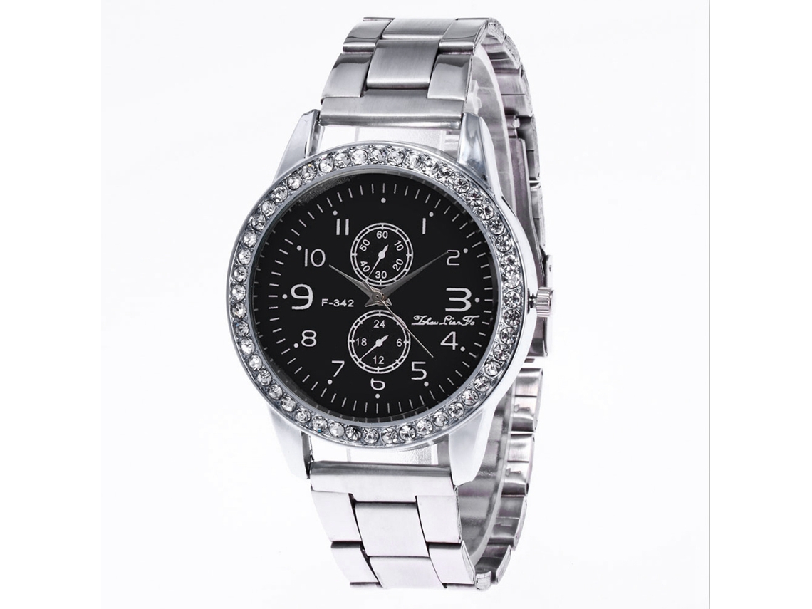 Reloj De Cuarzo Unisex Con Correa Metálica Ajustable Moda Hombre Mujer