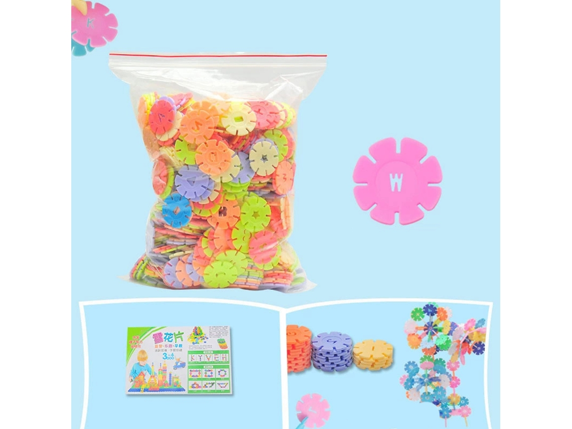 Primerox conjunto de Discos Entrelazados Copo de Nieve Bloques de Construção Educativo para Crianças 100pcs