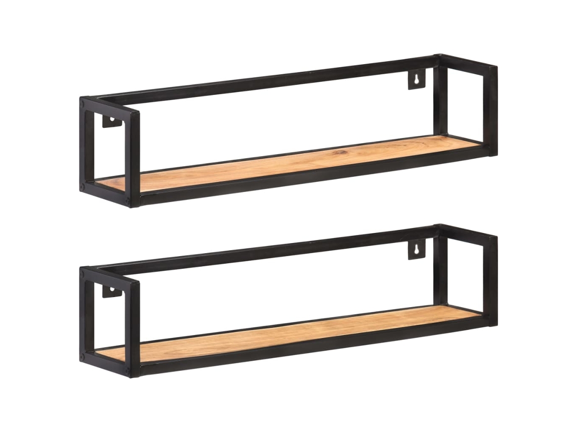 Wall Shelf, Wall Shelves Vidaxl Preto Madeira (80 Cm)