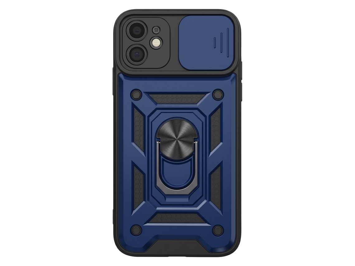 Capa Para Iphone 11 Com Anel Magnético Rotativo E Proteção De Câmara Deslizante