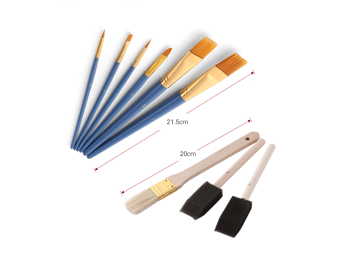 Set De 25 Pincéis Para Acrílico Óleo Acuarela Gouache Artista