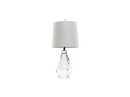 Abajur de Mesa em Linho e Vidro, 23x23x50cm ALEXANDRA HOUSE LIVING