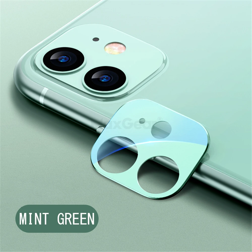 (verde Menta Para Iphone 11) Protetor De Lente De Vidro Temperado Com Proteção Para O Anel Da Câmera