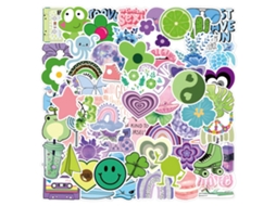 60/120/240 Adesivos Retro Em Tons Pastel Para Mala, Skate, Laptop, Bagagem, Celular, Carro, Decoração Diy. Aquaforge