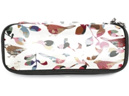 Conjunto grande com estampa abstrata de passageiros, ideal para lápis, marcadores e maquiagem. Também funciona como um acessório indispensável.