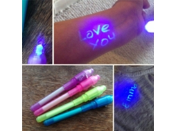 Caneta De Tinta Invisível Com Luz Uv Festas Infantis Brincadeira Criativa