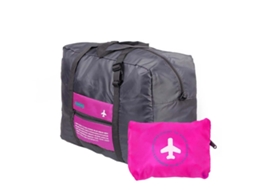 Mala de Viagem Dobrável com Bolsa Armazenamento Rosa AQUAFORGE