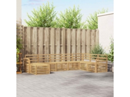 Vidaxl Conjunto De Sofás Para Exterior 8 Unid. Branco