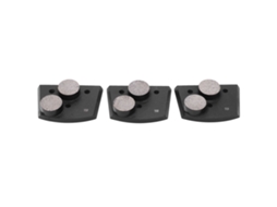 3 Peças De Discos De Lixamento Diamantado Preto 16 Grit 2 Dentes Cilíndricos Para Lixamento E Polimento De Concreto