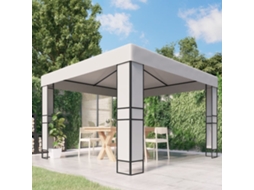 Vidaxl Gazebo Com Telhado Duplo 3x3 M Branco