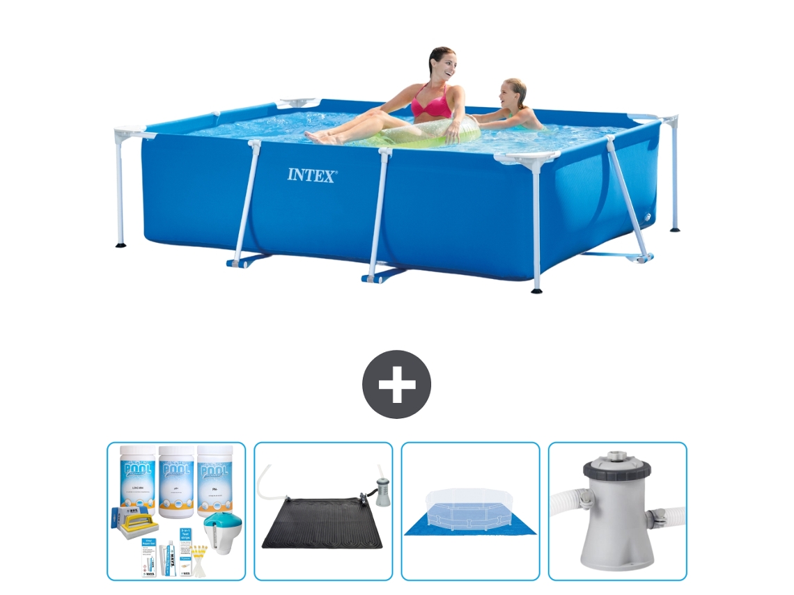 Intex Piscina Com Estrutura Retangular - 220x150x60 Cm - 5-peças S20816