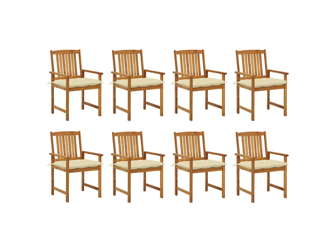 Garden Chair, Garden Chairs Vidaxl Branco Madeira (n/a)
