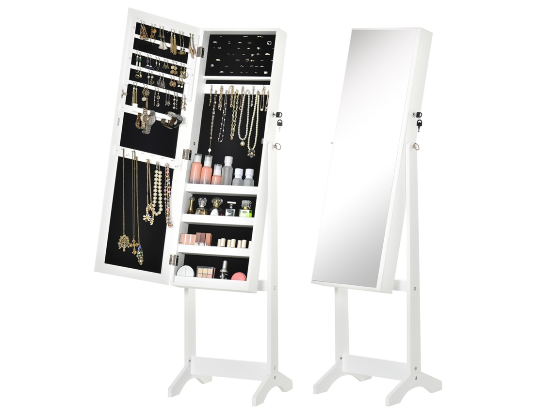 Espelho Joalheiro BTFORUS 36,5x151,5 cm Ideal para Ambientes Residenciais Cor Branco