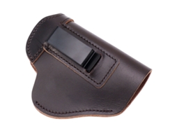 Bolsa de cinto de couro portátil leve para caminhada viagem ciclismo Tan 11x13.5cm 106g S/MARCA