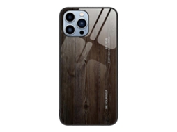 Capa Protetora De Vidro Com Textura De Madeira Para Iphone 13 Pro