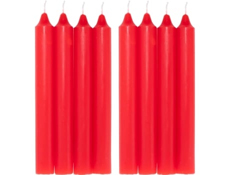COM-FORT HOUSE- Vela de Mesa Vermelha Velas Decorativas Sem Perfume Velas para a Tua Casa COM-FORT HOUSE