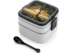 Marmita Bento Empilhável Dawn Forest Para Adultos, Marmita Bento À Prova De Vazamentos, Recipientes Grandes Para Almoço