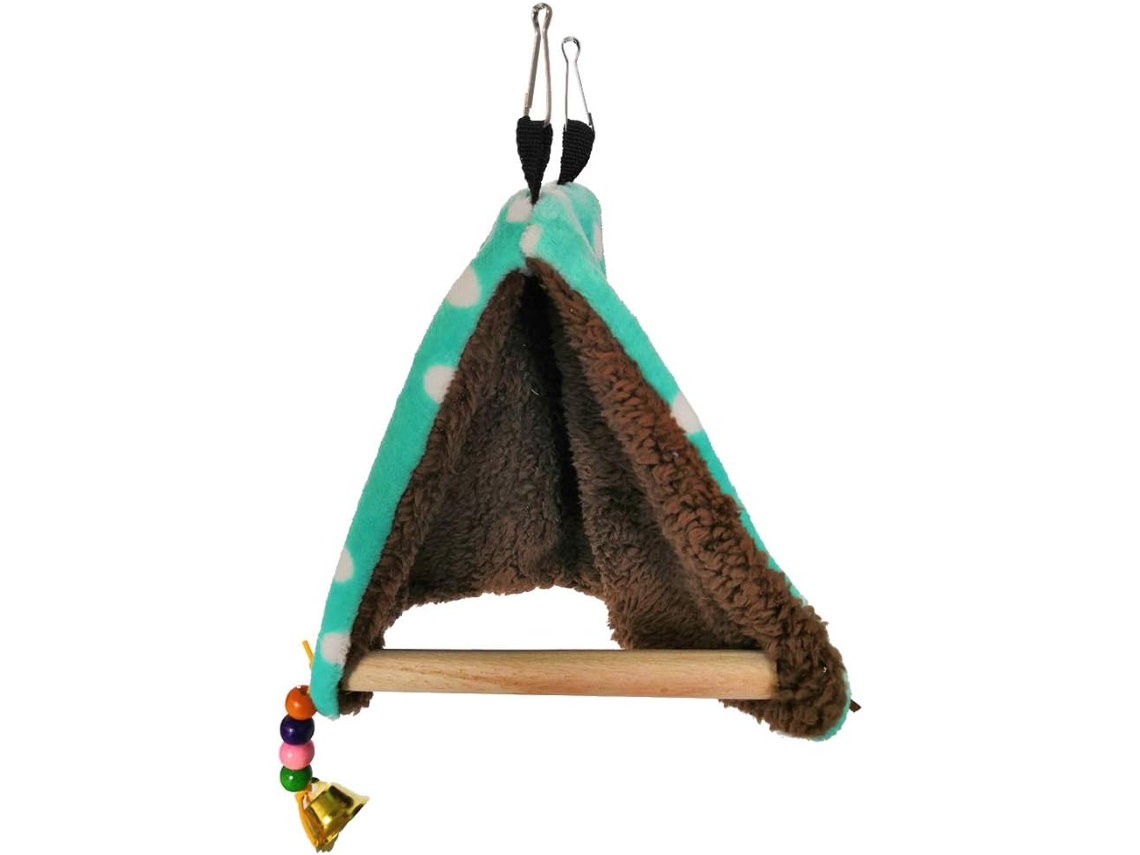 Tenda Poleiro Para Pássaros Em Gaiolas, Rede Triangular Macia, Ninho Para Papagaios Pequenos.