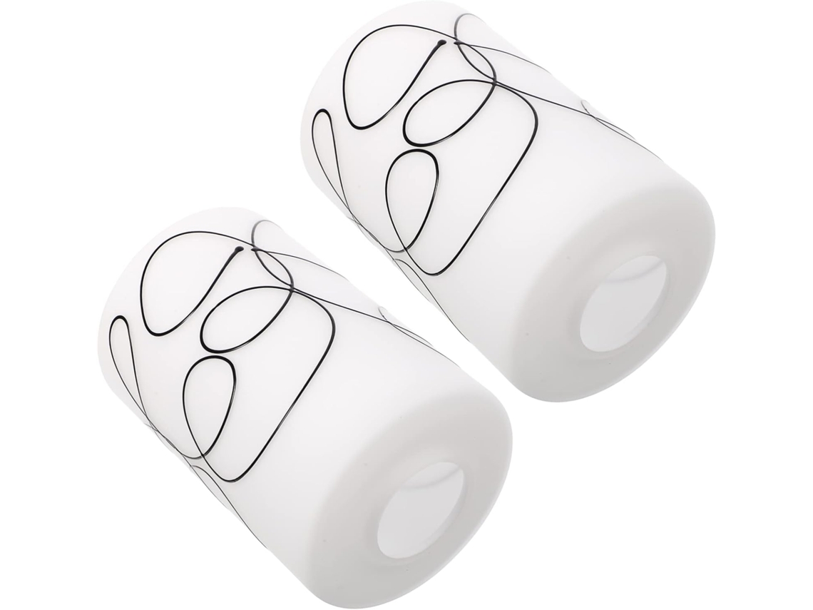 Tampa De Vidro Cilíndrica De 2 Peças Para Luminária Pendente Decorativa De Substituição Para Lustres.