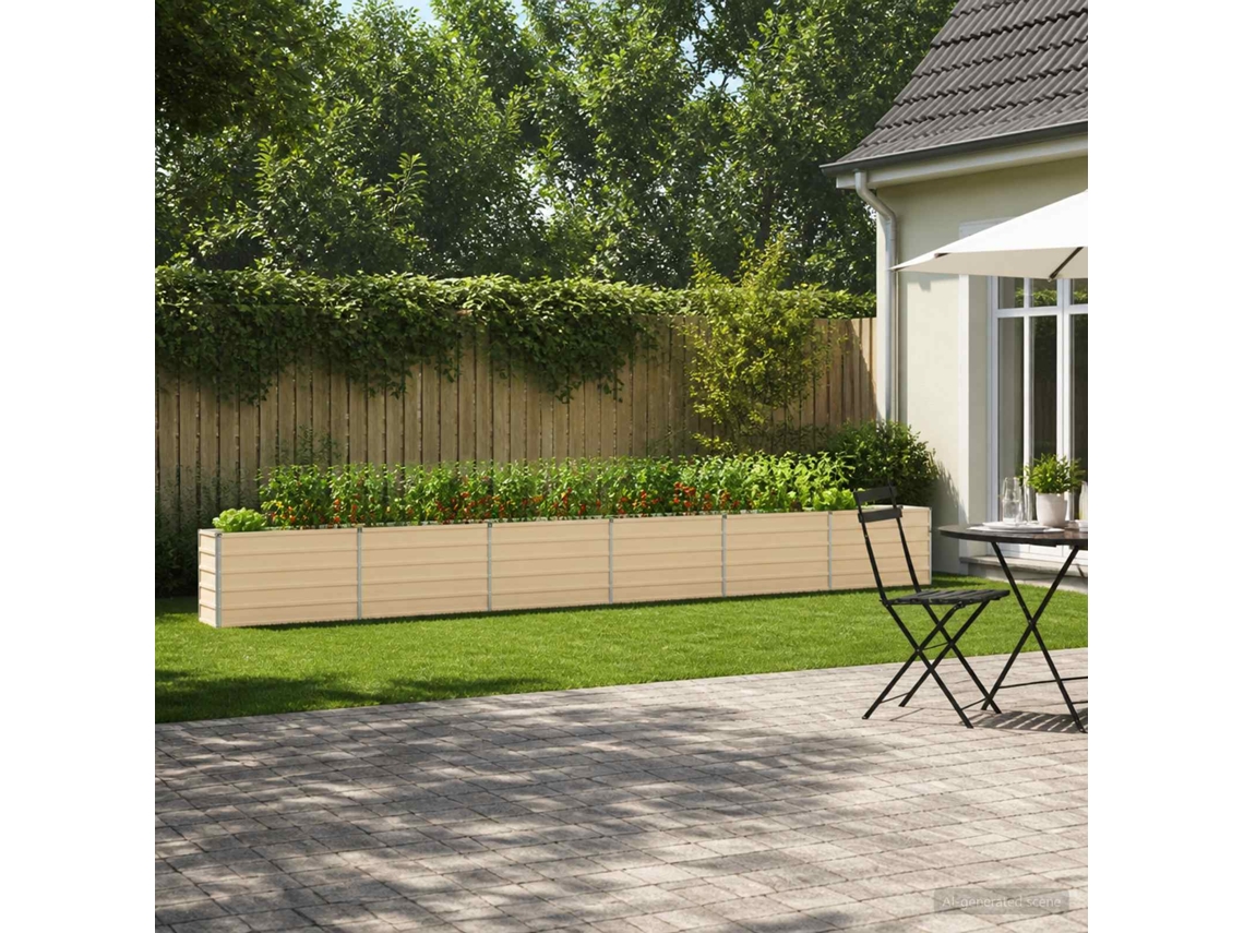 Vidaxl Cama De Jardim Elevada Ivory 600 X 40 X 55 Cm