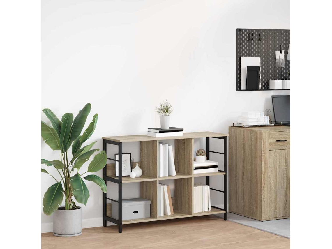 Vidaxl Estante 6 Níveis 102 X 32 X 72,5 Cm Derivados De Madeira