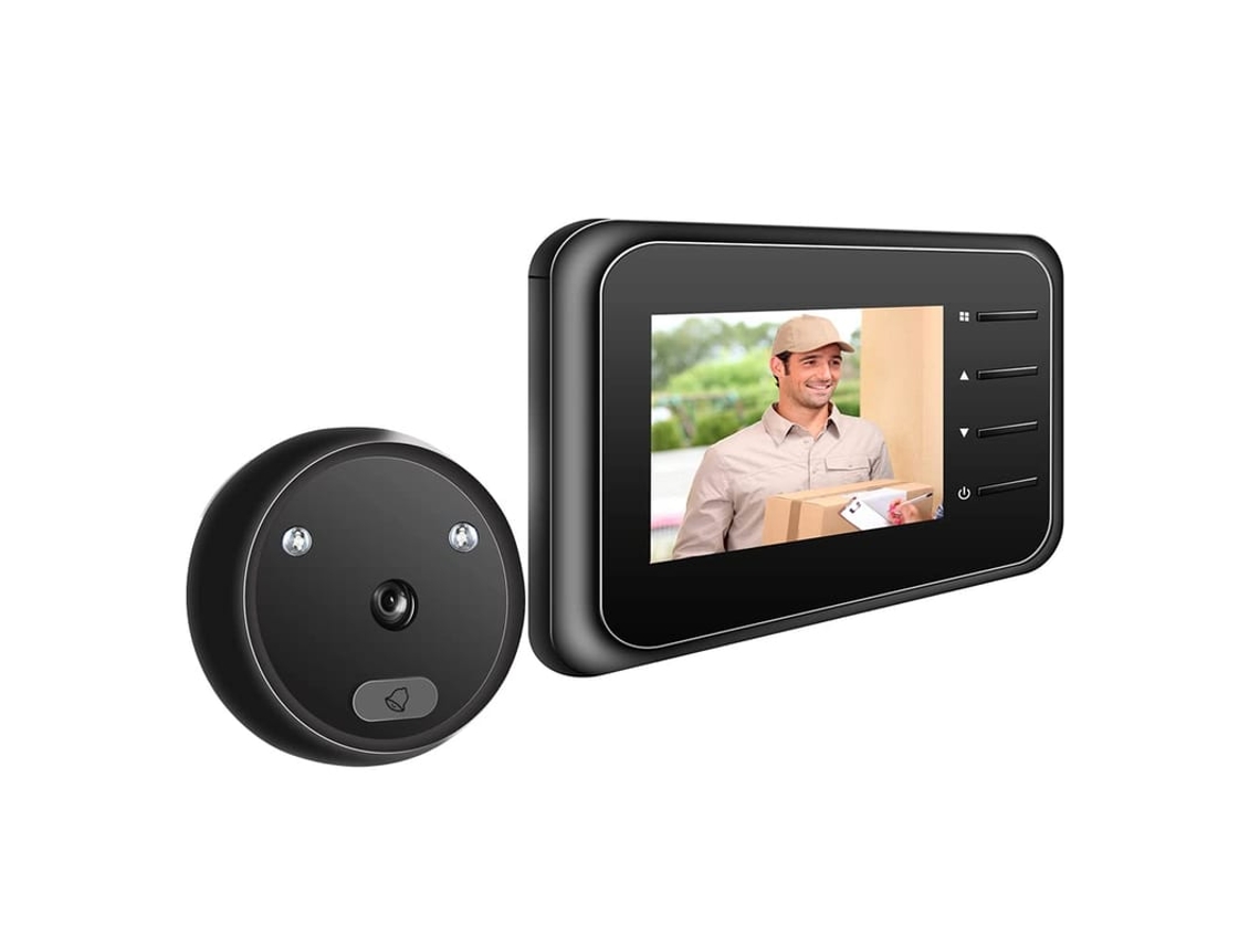 2026-visor De Porta Com Câmera Wifi, Campainha Integrada E Tela Lcd De 2,4", Visão Noturna E Ângulo Amplio De 90°