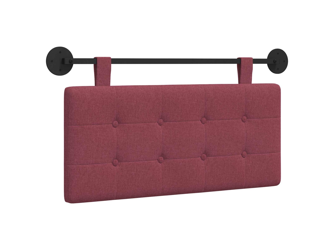 Vidaxl Cabeceira Suspensa Vinho Vermelho 100 X 55 X 5 Cm Tecido