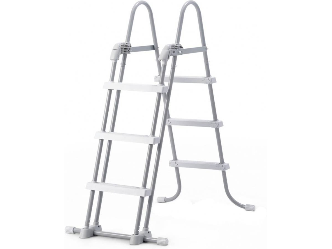 Escada Para Piscina INTEX Aço Cinza (91 a 107 cm de Altura )