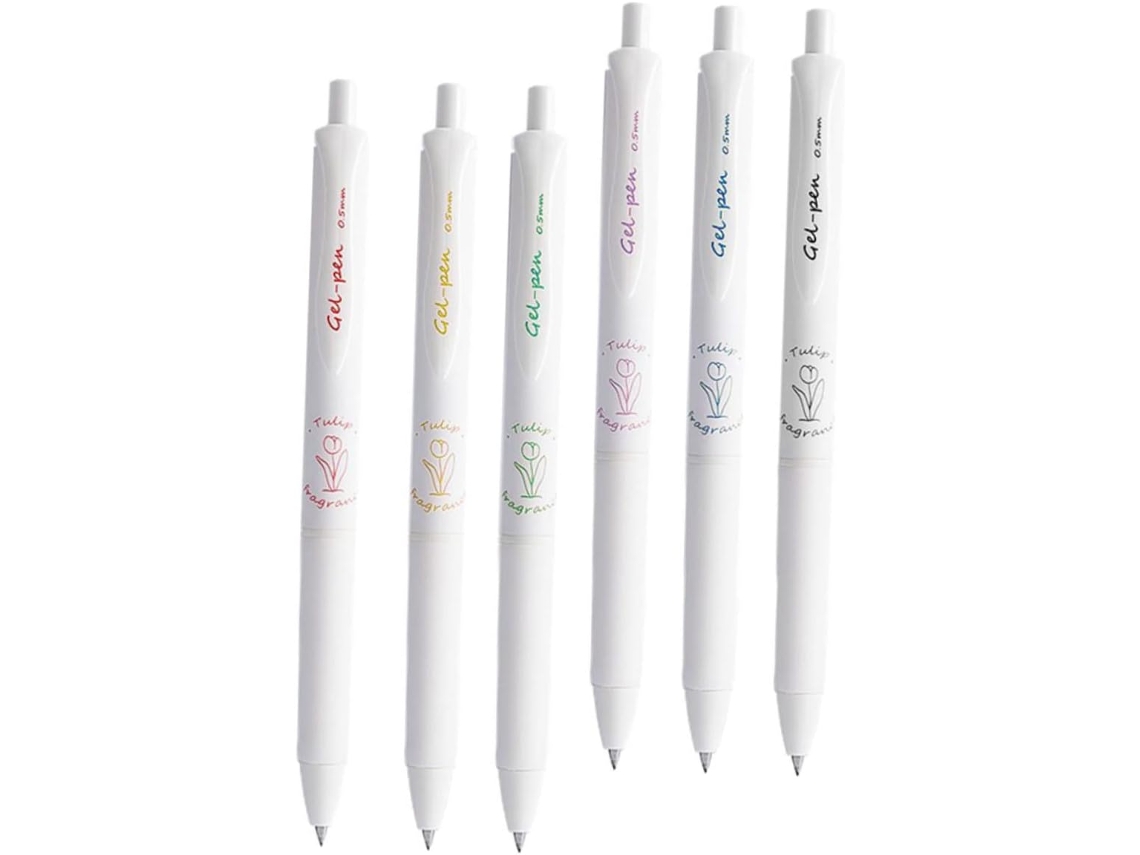 Conjunto De 6 Canetas Gel Angoyily, Modernas Para Escrita À Mão,