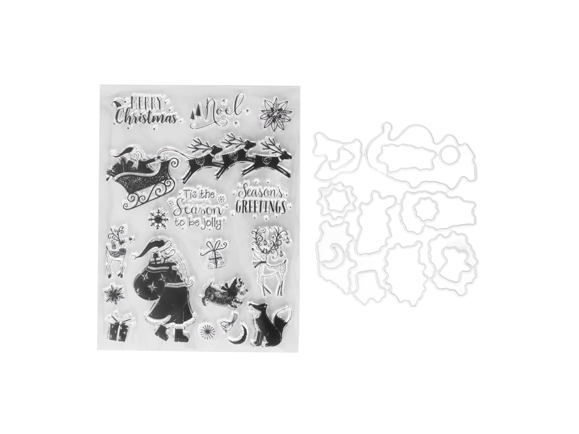 Carimbos transparentes de Natal para scrapbooking e cartões DIY. Ferramentas de carimbo transparentes.