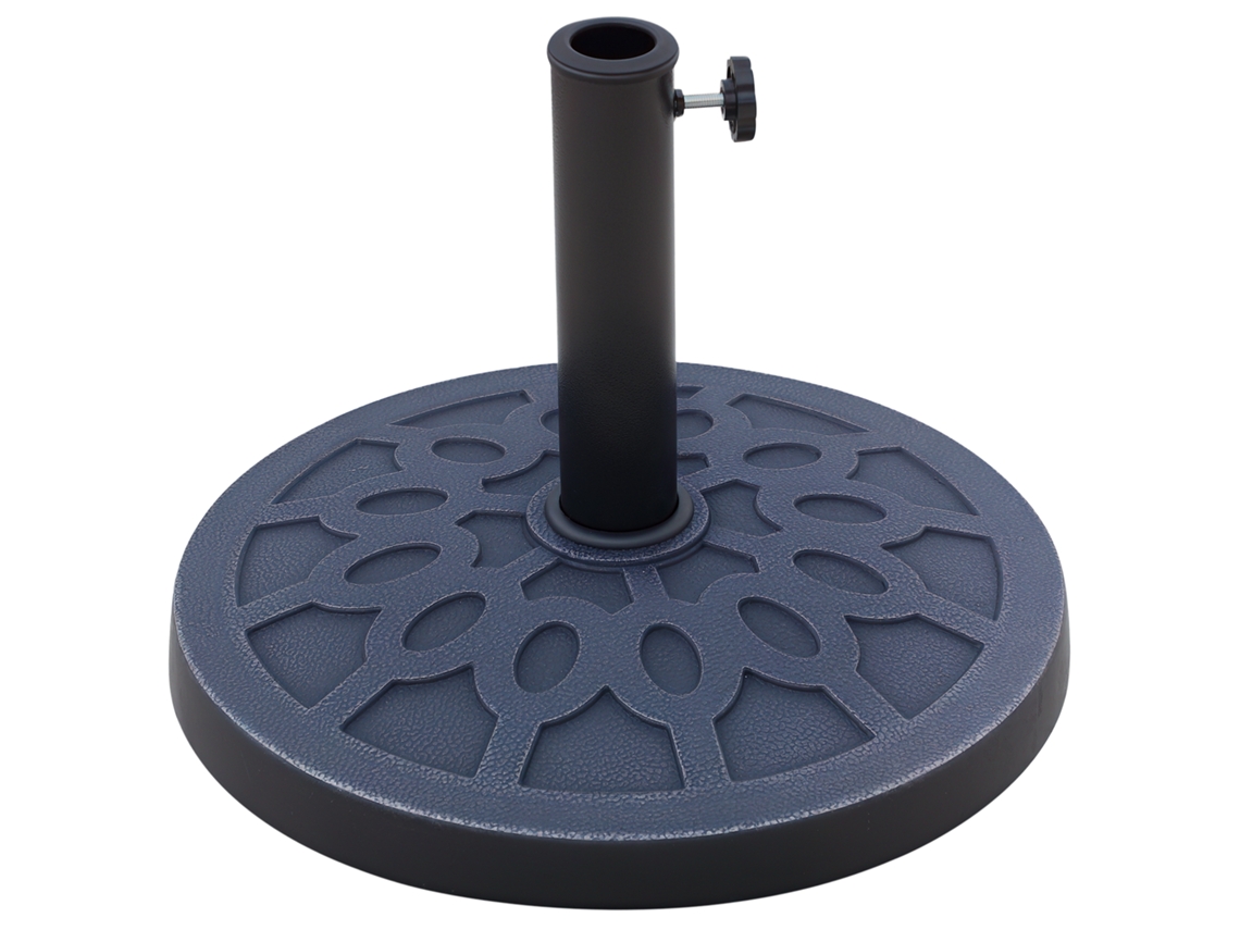 Base per ombrellone rotonda Ø45 cm, resina e acciaio, bronzo, ZENCORE SERVICES