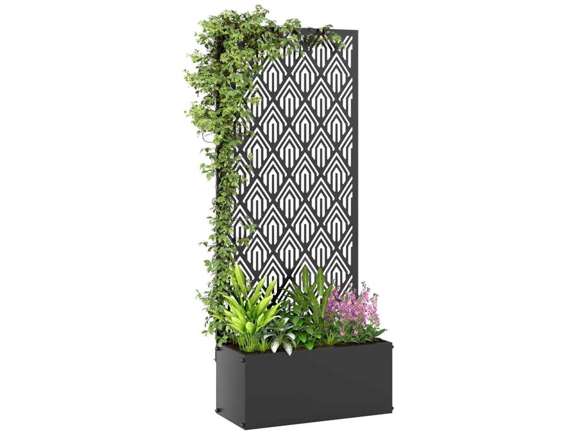 Canteiro CHEZMOI modular, aço, 240x62x30 cm