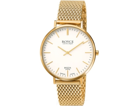Relógio feminino ouro aço inoxidável Uhr titânio 3590-11 BOCCIA