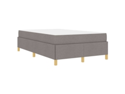 Conjunto 1 Estrutura Da Cama Vidaxl Castanho-acinzentado Tecido (120 X 200 Cm)
